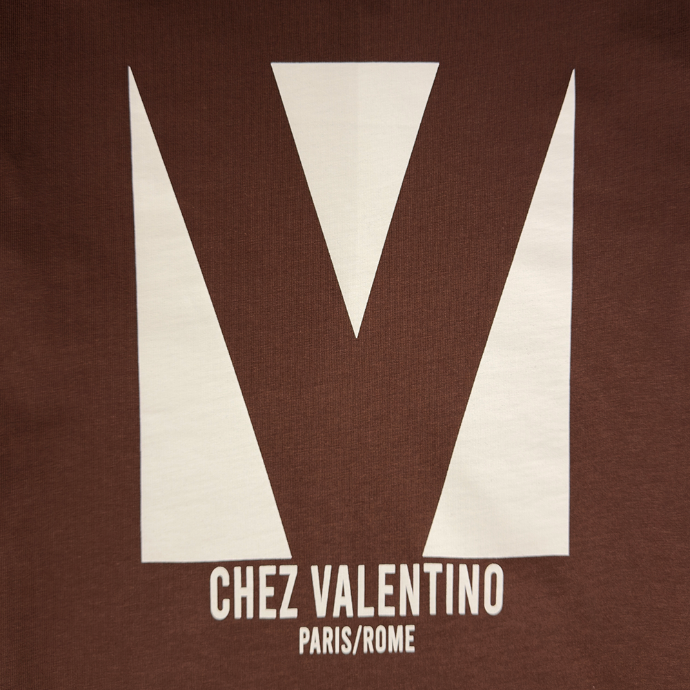 VALENTINO Cotton T-shirt With Chez Print