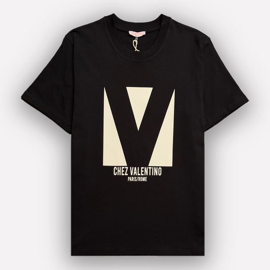 VALENTINO  Cotton T-shirt With Chez Print