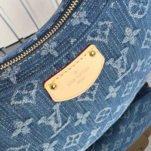 Croissant MM Denim Bag