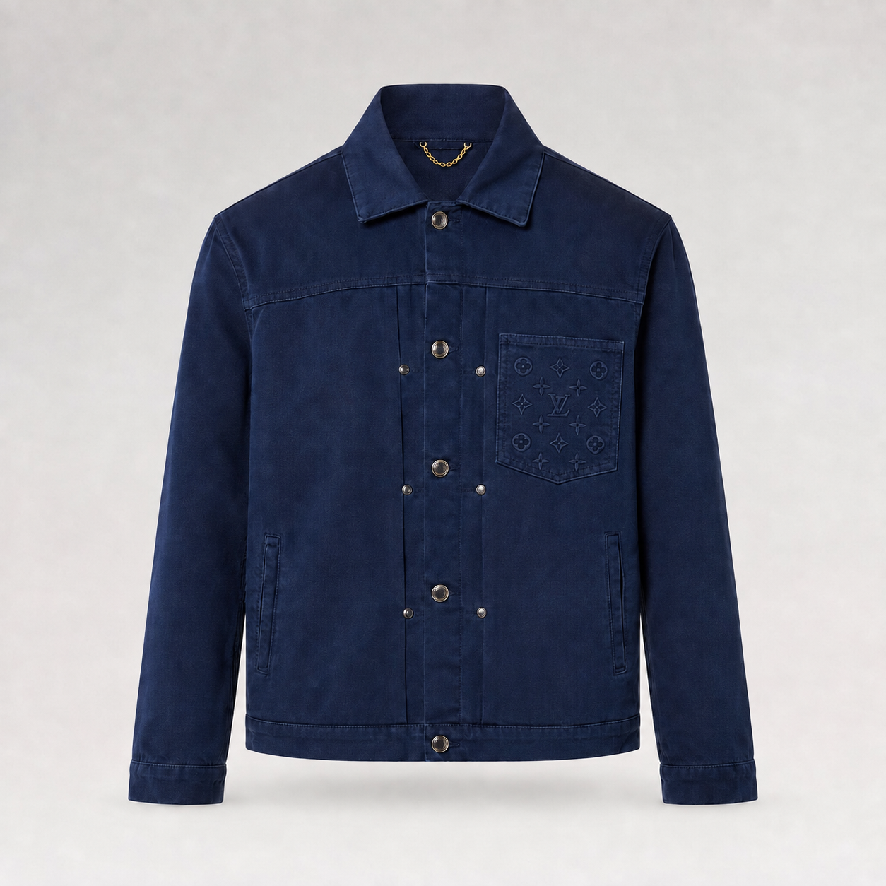 Embossed Logo Denim Jacket