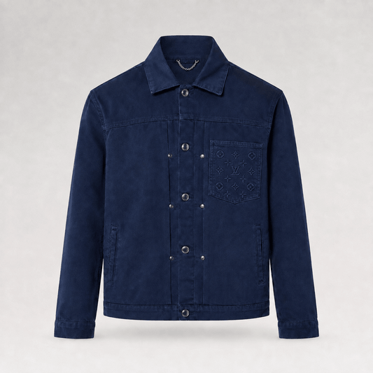 Embossed Logo Denim Jacket