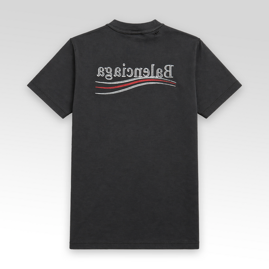 Political Campaign Inside-out T-shirt in Faded Black