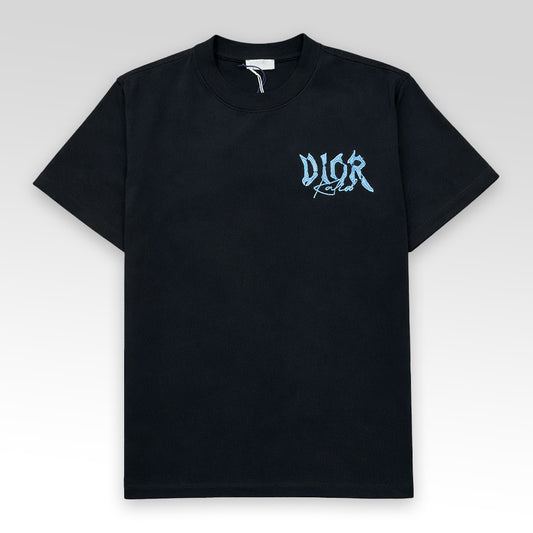 Denim Patch and Embroidered Logo T-Shirt