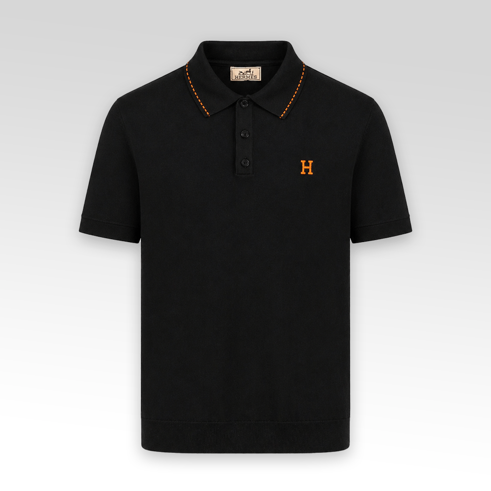 H Logo Knit Polo Shirt
