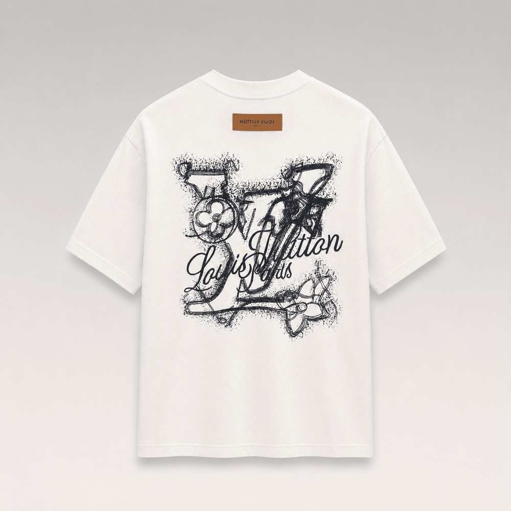 Print and Embroidered Signature T-Shirt