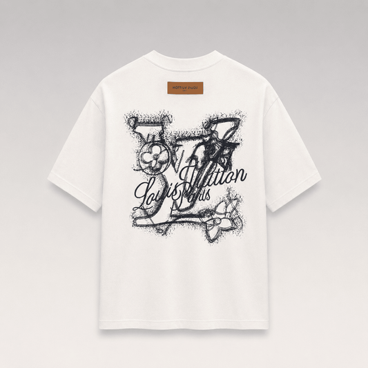 Print and Embroidered Signature T-Shirt
