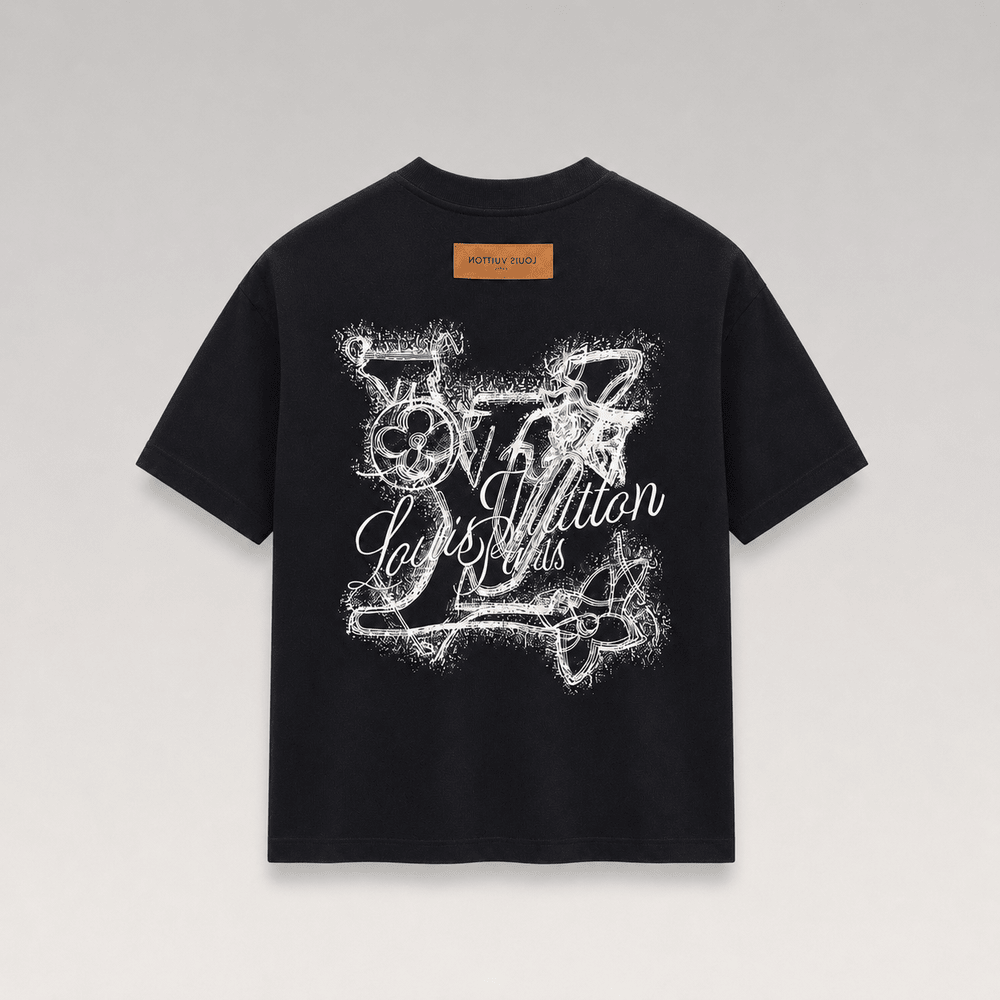 Print and Embroidered Signature T-Shirt