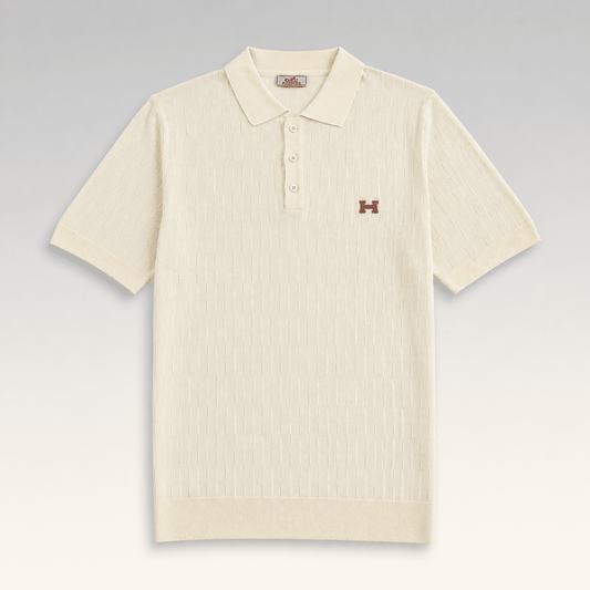 Jacquard Knit Polo Shirt