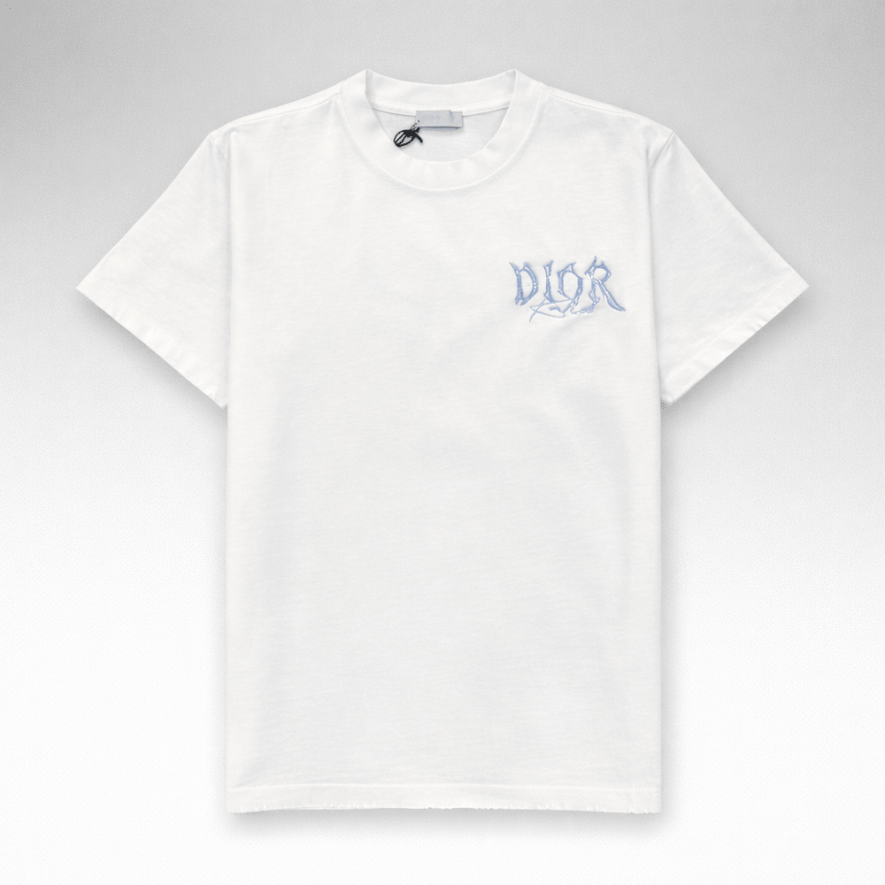 Denim Patch and Embroidered Logo T-Shirt