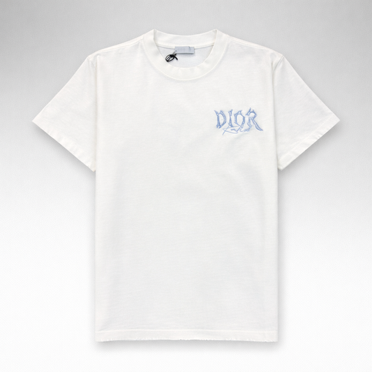 Denim Patch and Embroidered Logo T-Shirt