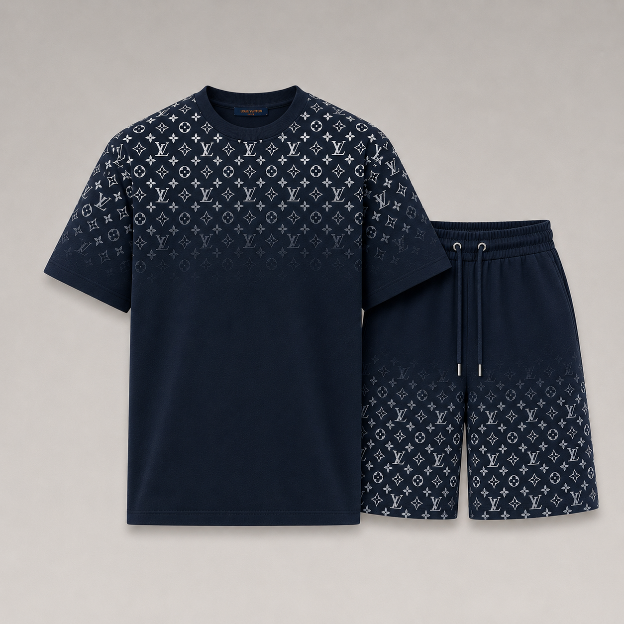 Gradient Cotton T-Shirt&Shorts Set