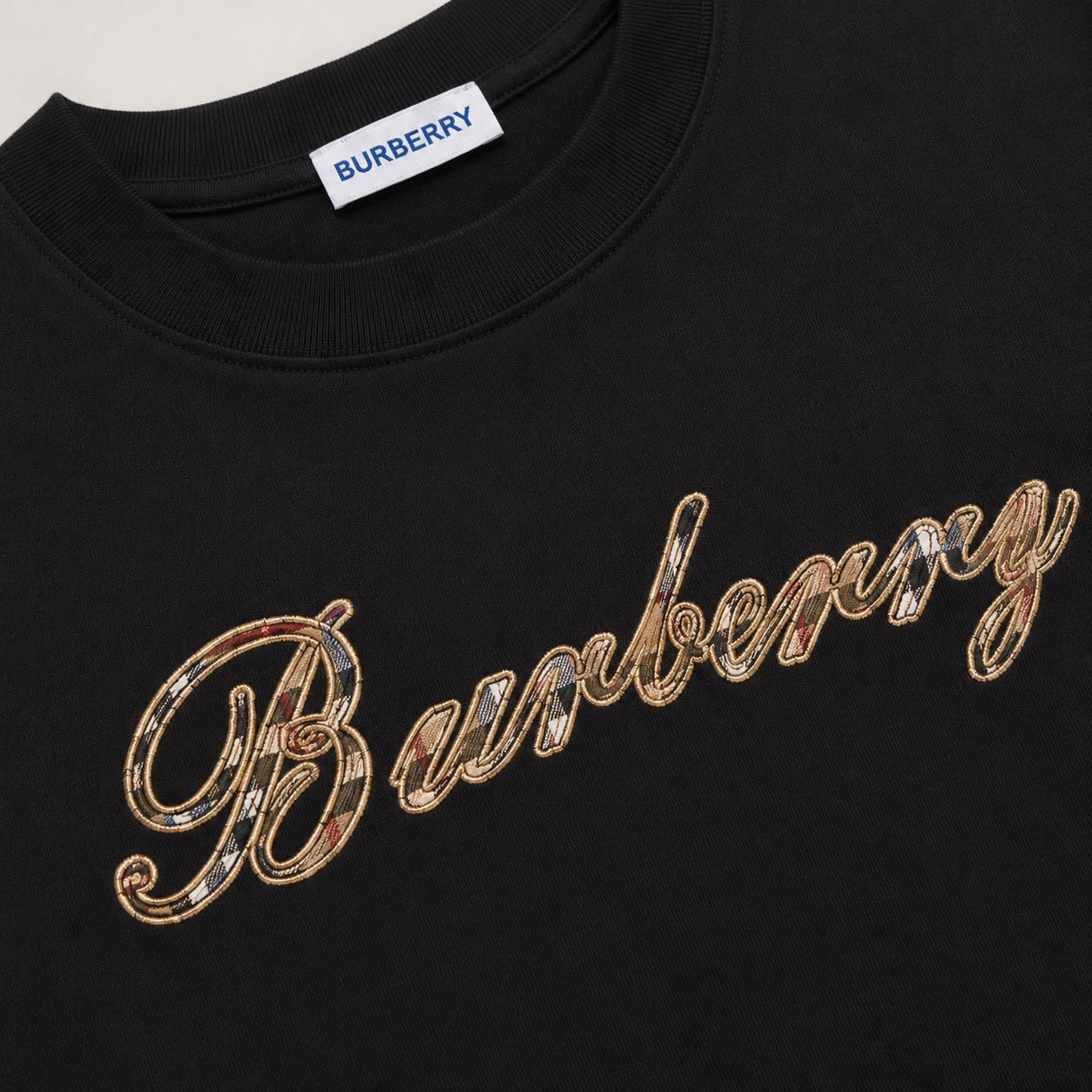 Check Cursive Logo T-Shirt