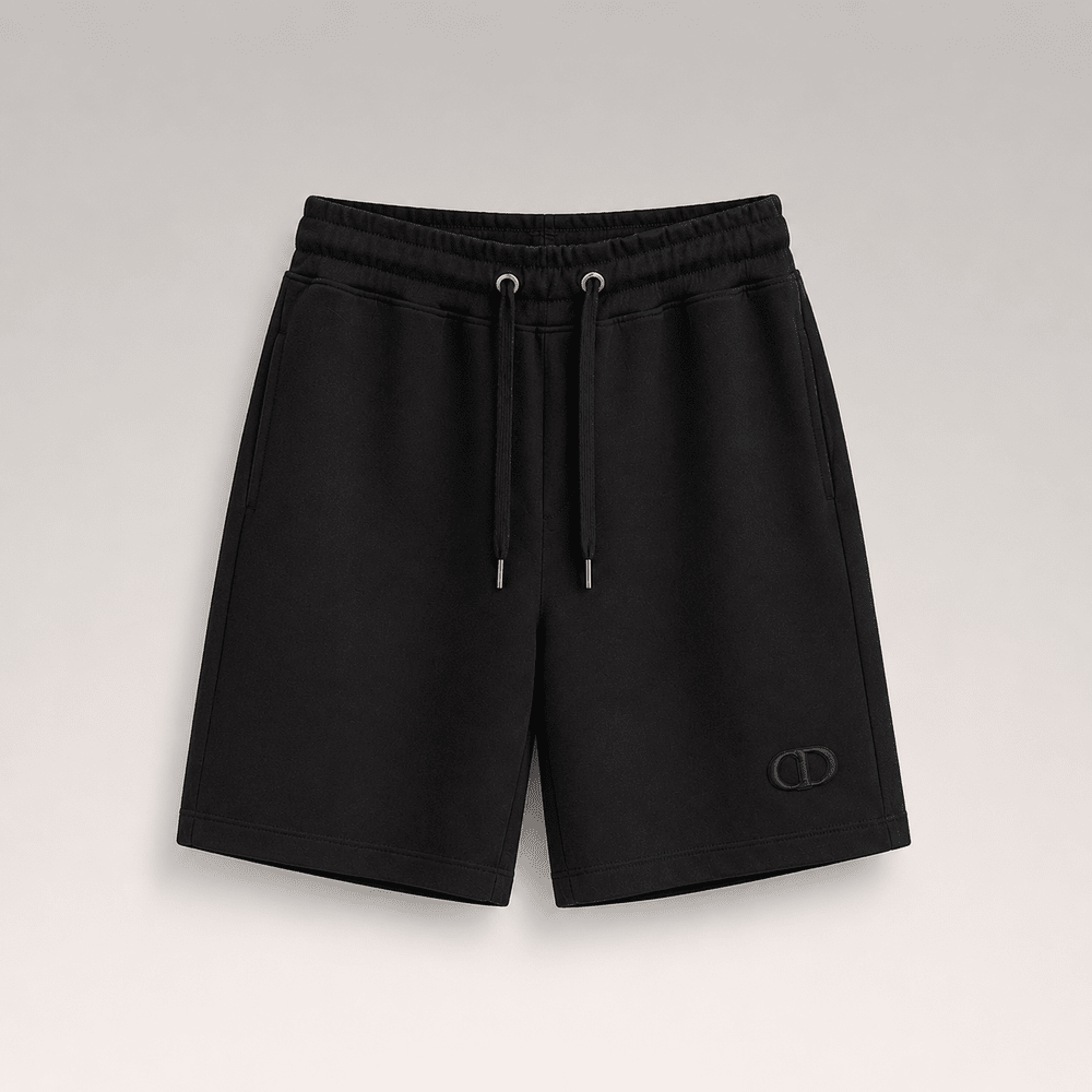 Embroidered CD Logo T-shirt Shorts Set