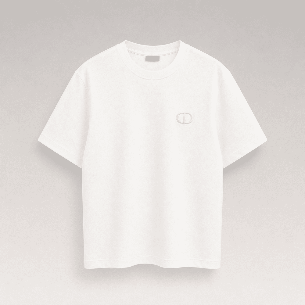 Embroidered CD Logo T-shirt Shorts Set