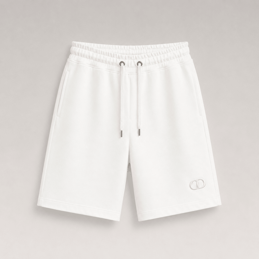 Embroidered CD Logo T-shirt Shorts Set