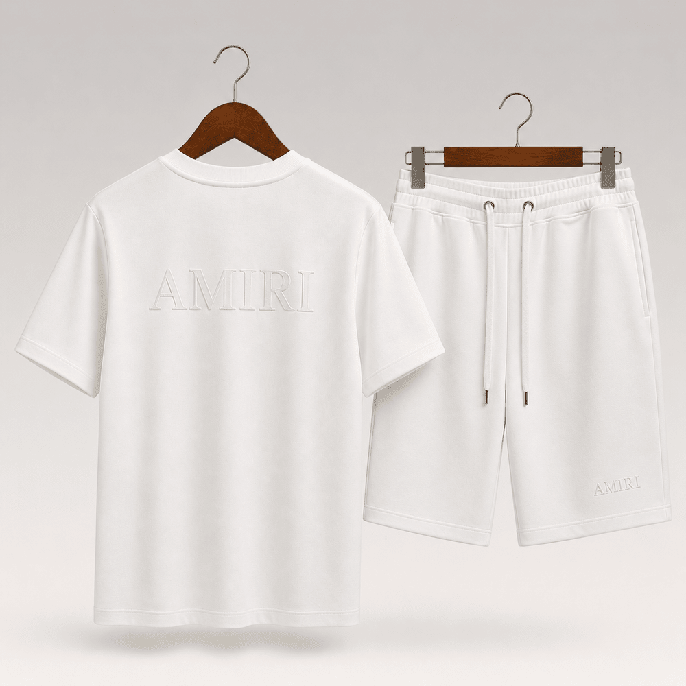 Embroidered Logo T-shirt Shorts Set