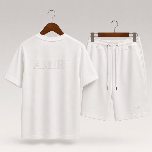 Embroidered Logo T-shirt Shorts Set