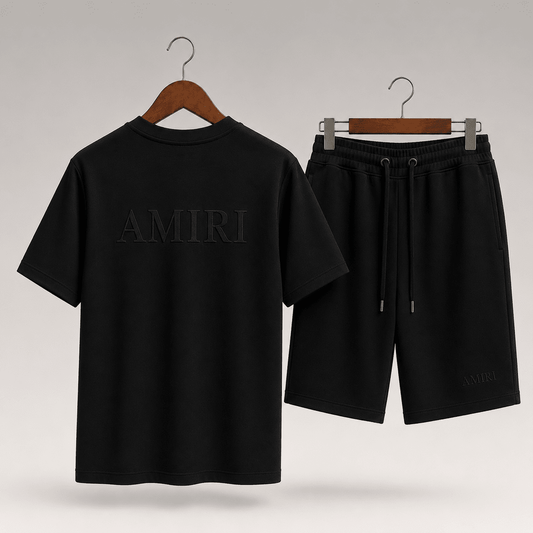 Embroidered Logo T-shirt Shorts Set