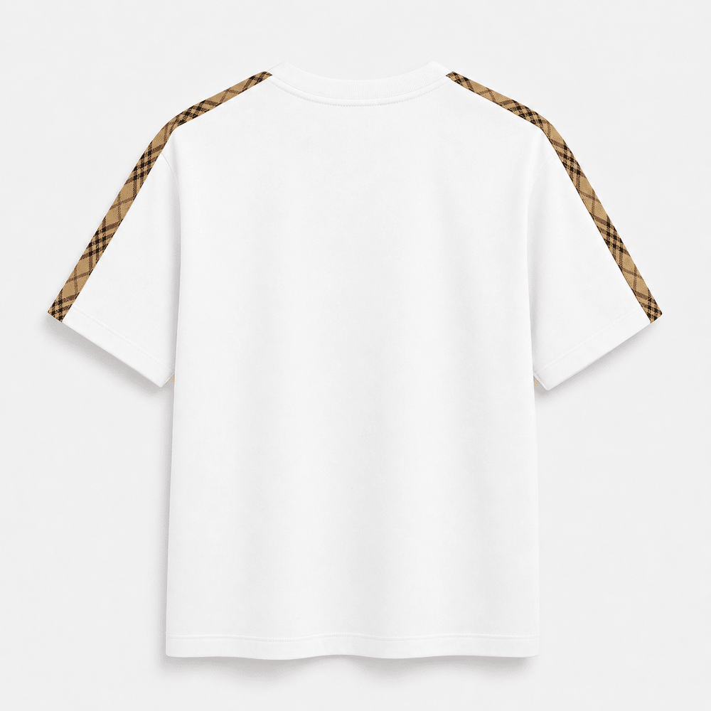 Check Trim Cotton T-shirt- Shorts Set