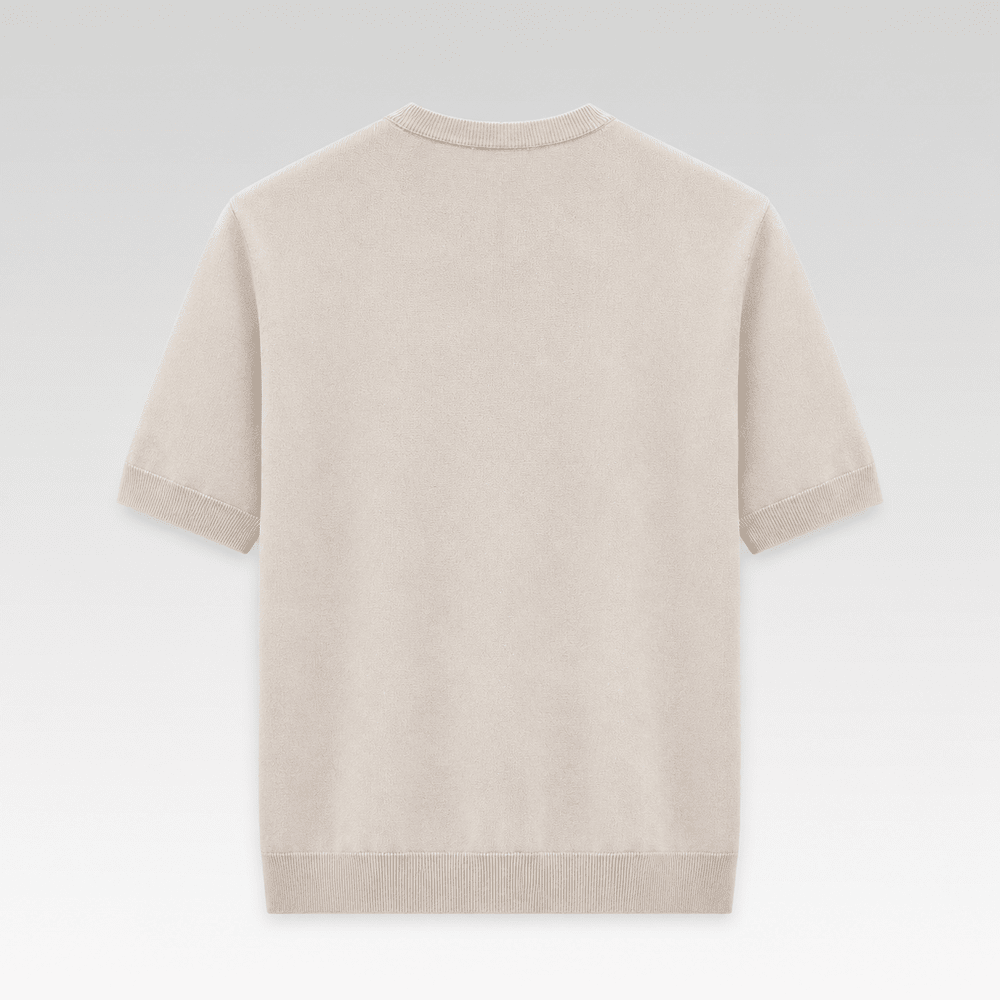 Metal Triangle Logo Knit T-Shirt