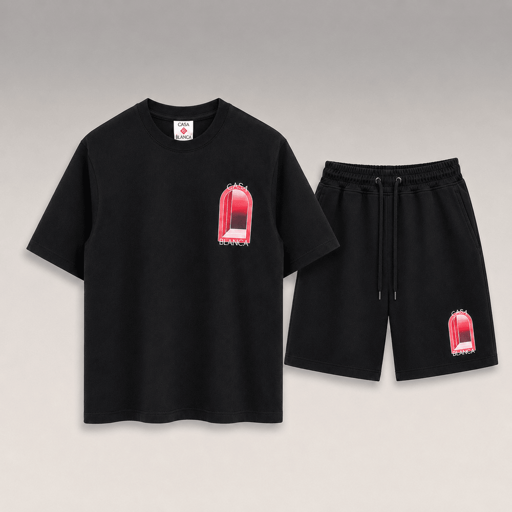 Graphic-Print T-shirt Shorts Set