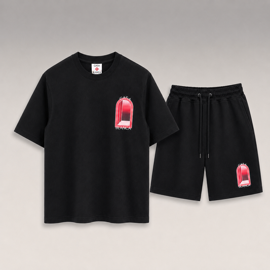 Graphic-Print T-shirt Shorts Set