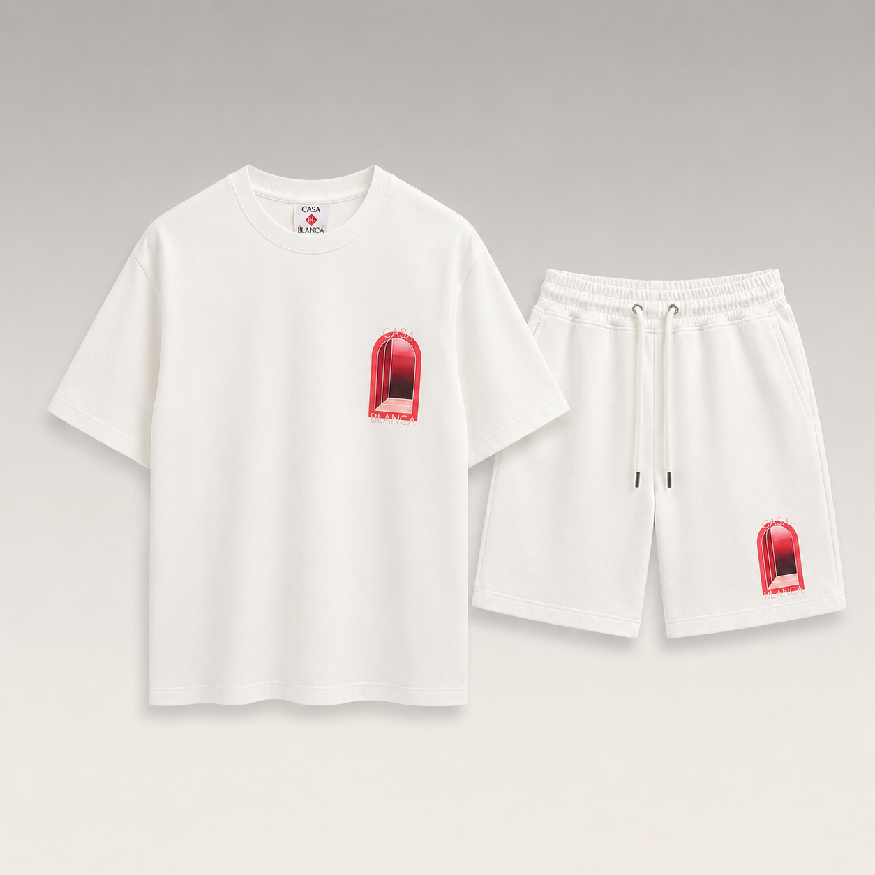 Graphic-Print T-shirt Shorts Set