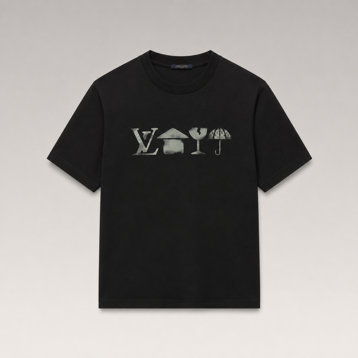 Embroidered And Printed Cotton T-Shirt