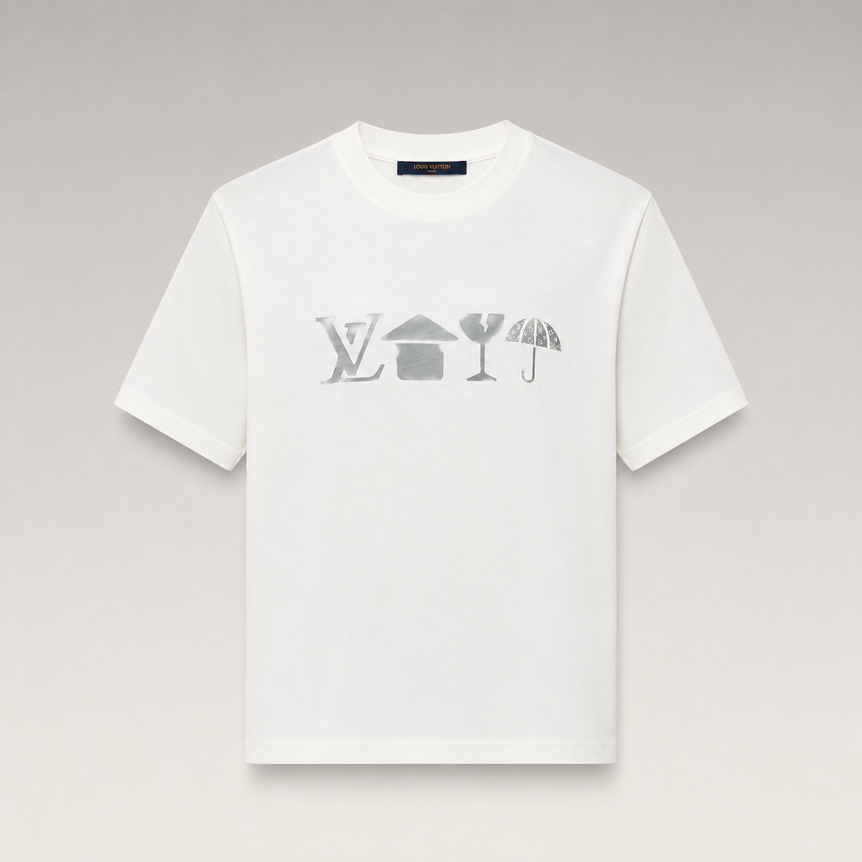Embroidered And Printed Cotton T-Shirt