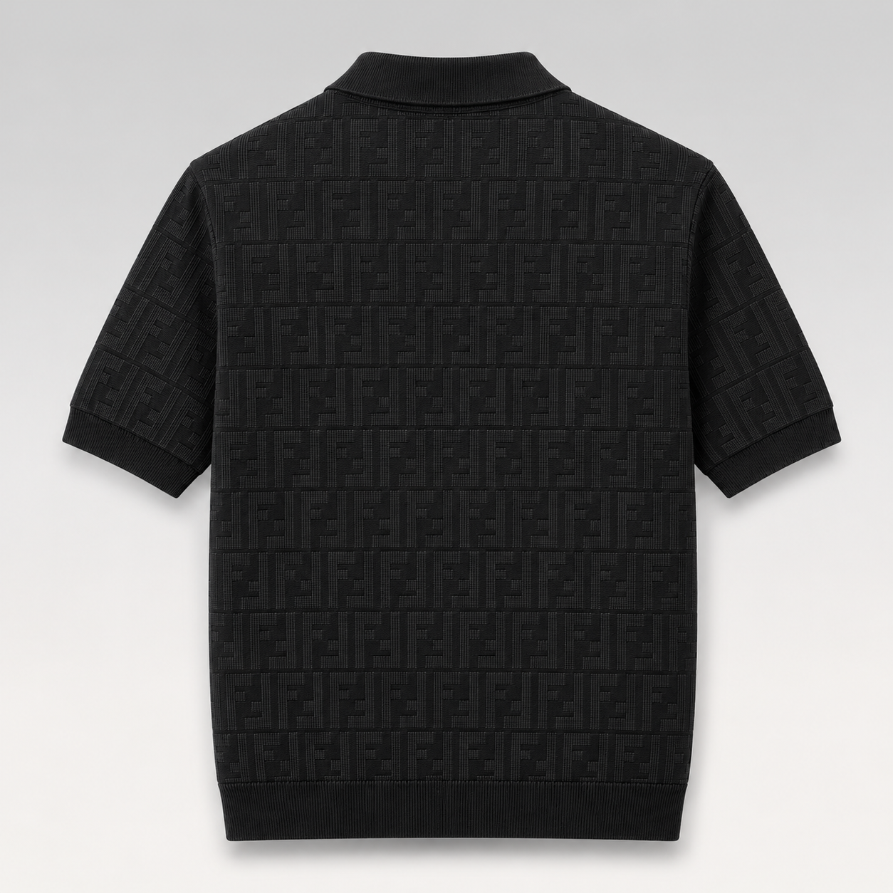 Jacquard Monogram Knit Polo Shirt