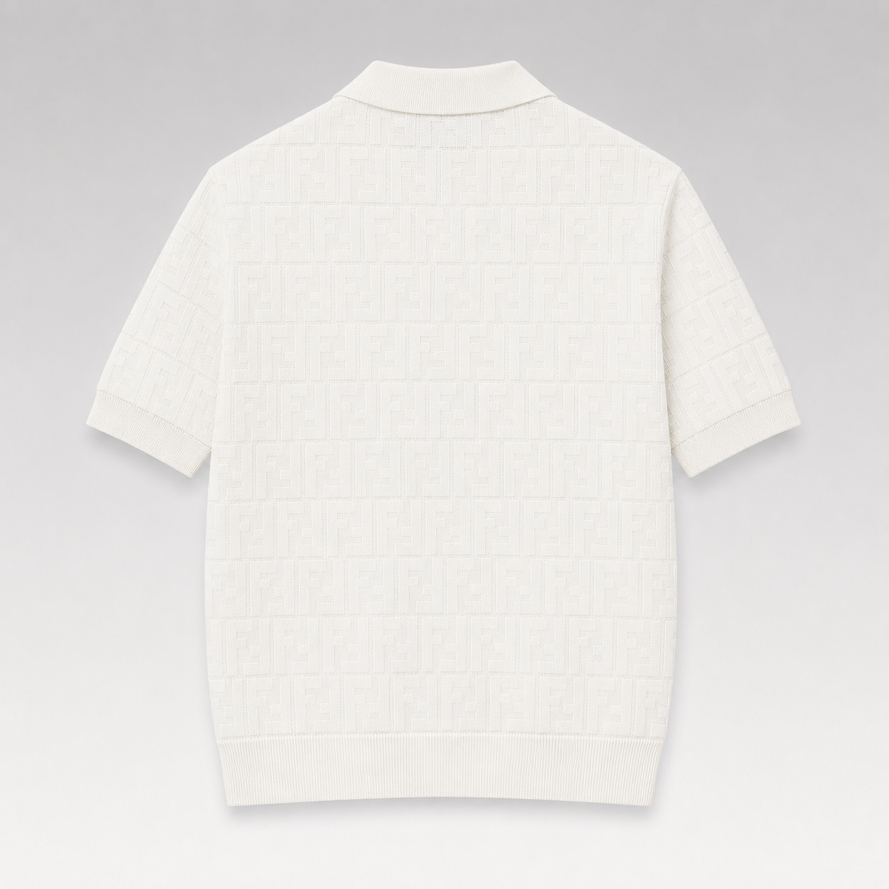 Jacquard Monogram Knit Polo Shirt
