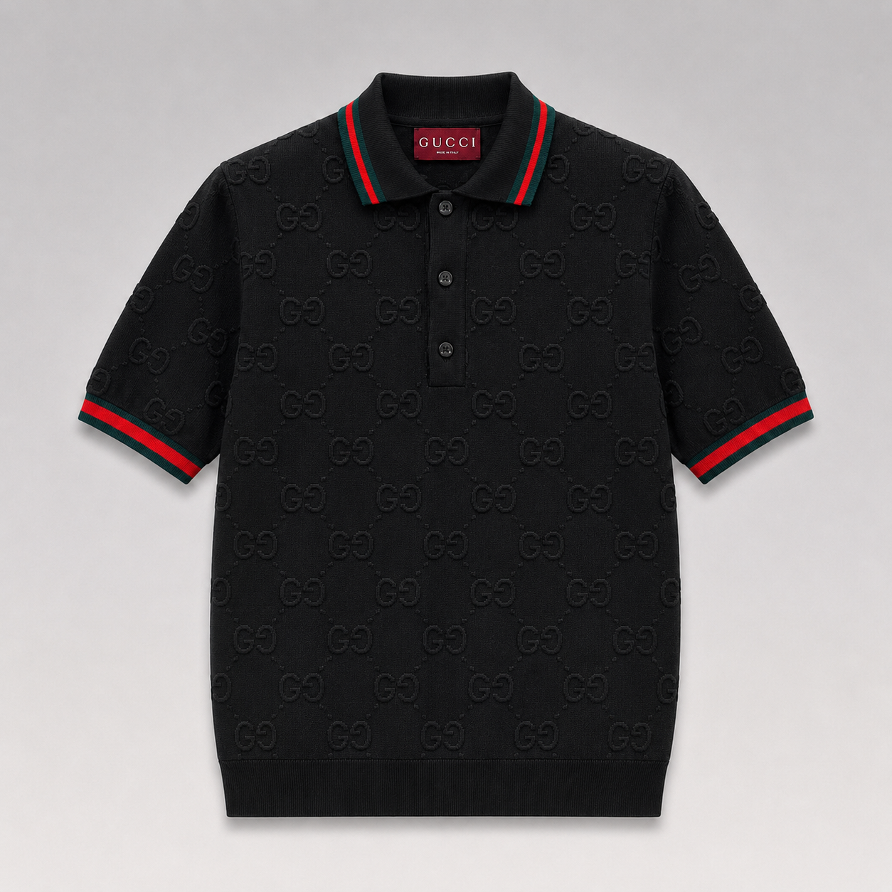 Monogram Embossed Logo Polo Shirt