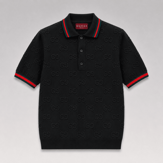Monogram Embossed Logo Polo Shirt