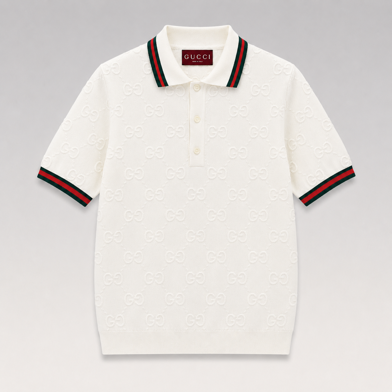 Monogram Embossed Logo Polo Shirt