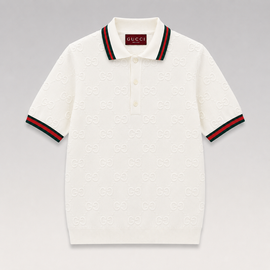 Monogram Embossed Logo Polo Shirt