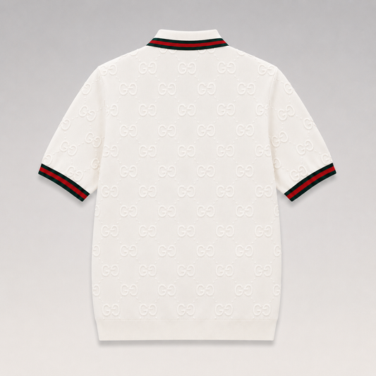 Monogram Embossed Logo Polo Shirt