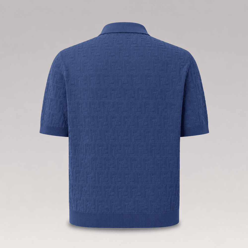 Jacquard Monogram Knit Polo Shirt
