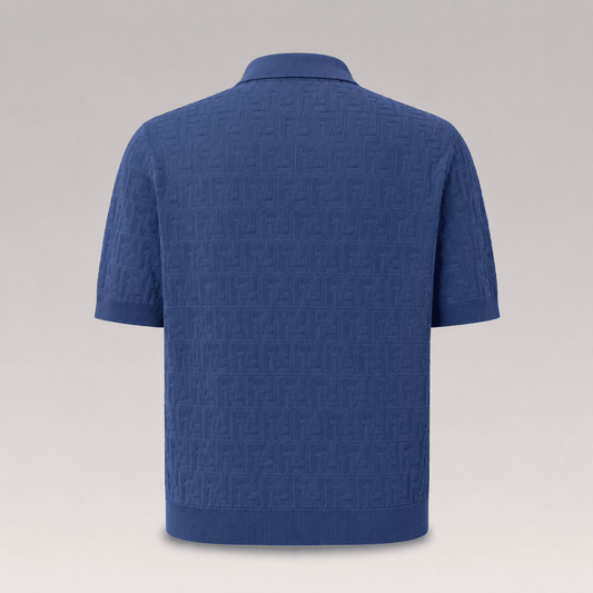 Jacquard Monogram Knit Polo Shirt