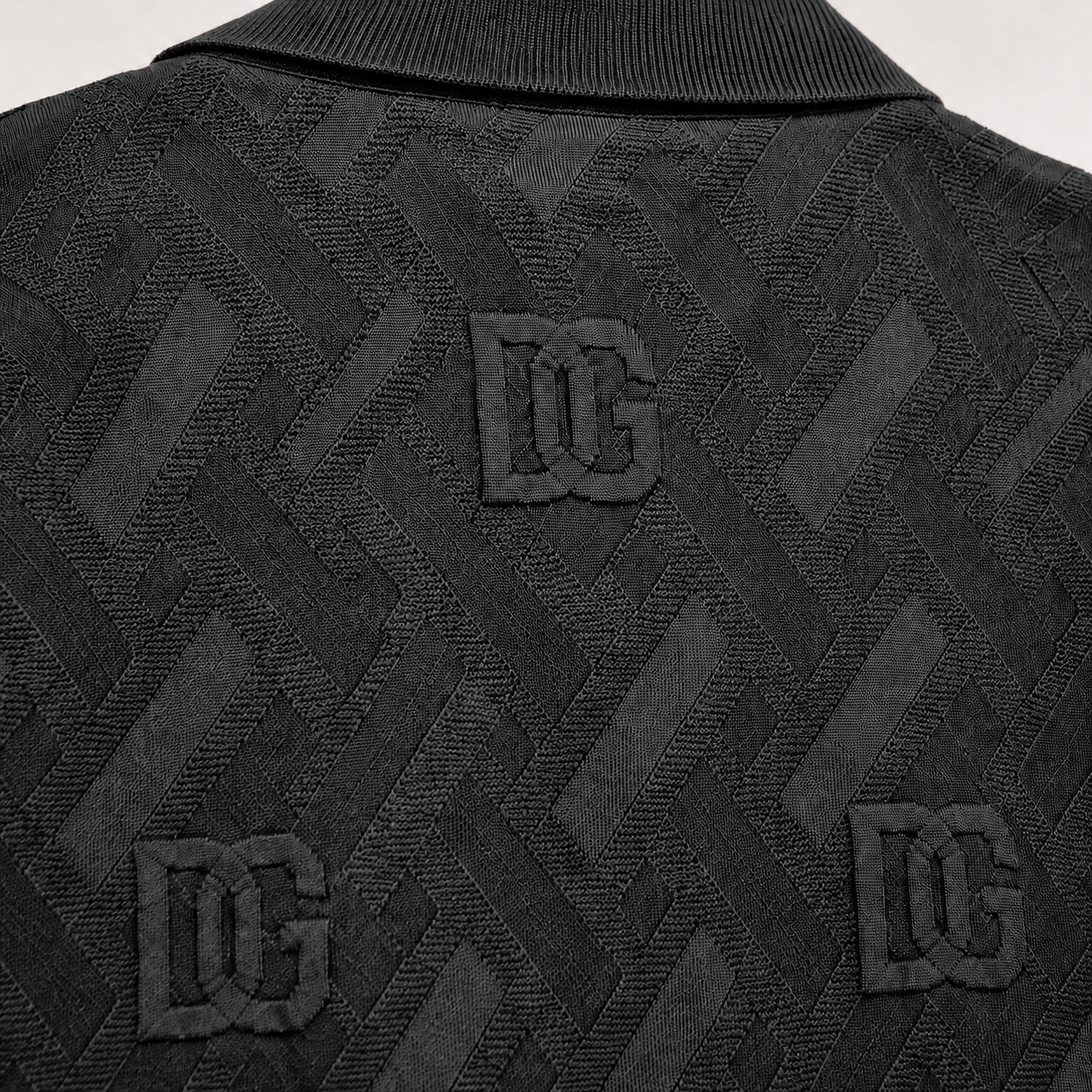 Logo-Jacquard Knit Polo Shirt