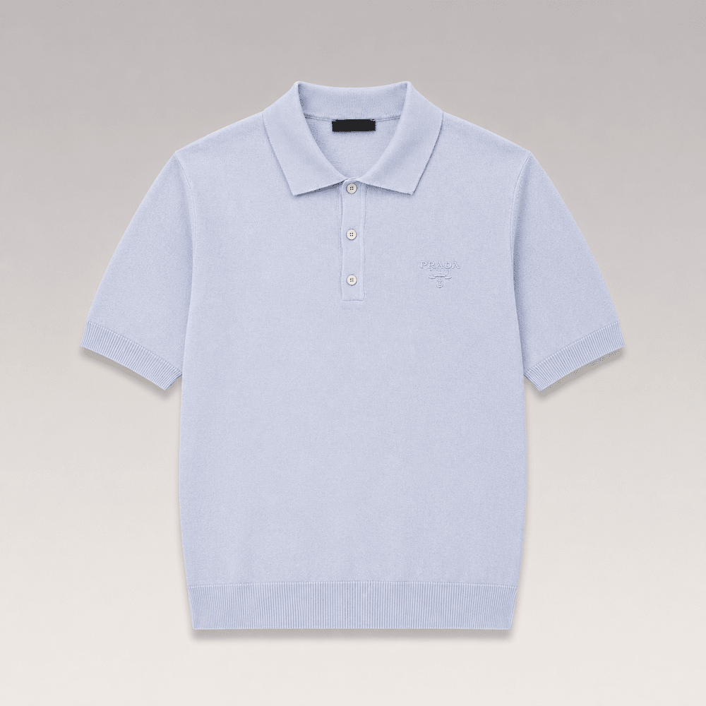 Embroidered Logo Knit Polo Shirt