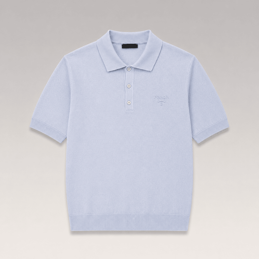 Embroidered Logo Knit Polo Shirt