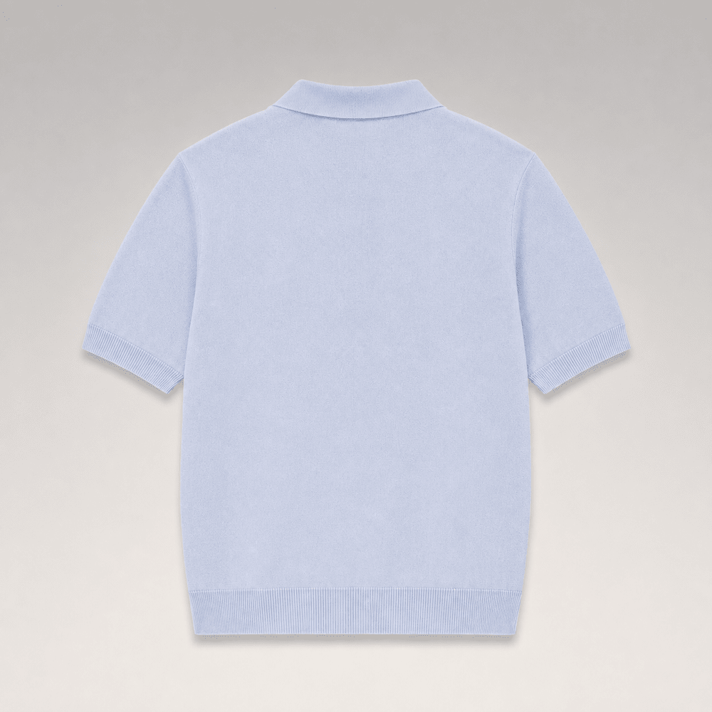 Embroidered Logo Knit Polo Shirt