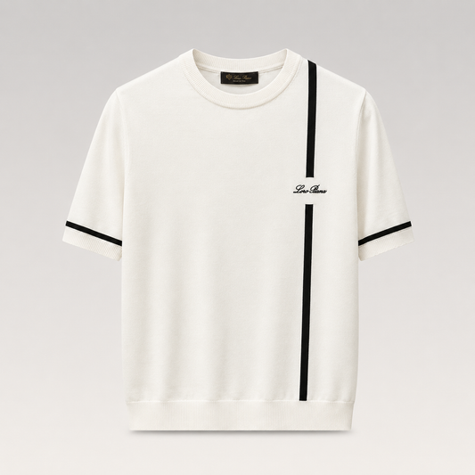 Logo Cotton Crewneck Knit T-Shirt