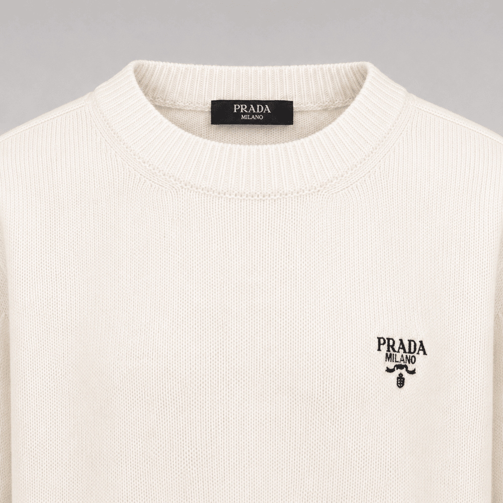 Embroidered Logo Knit Sweater