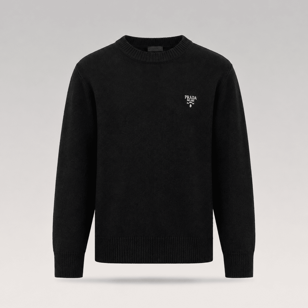 Embroidered Logo Knit Sweater