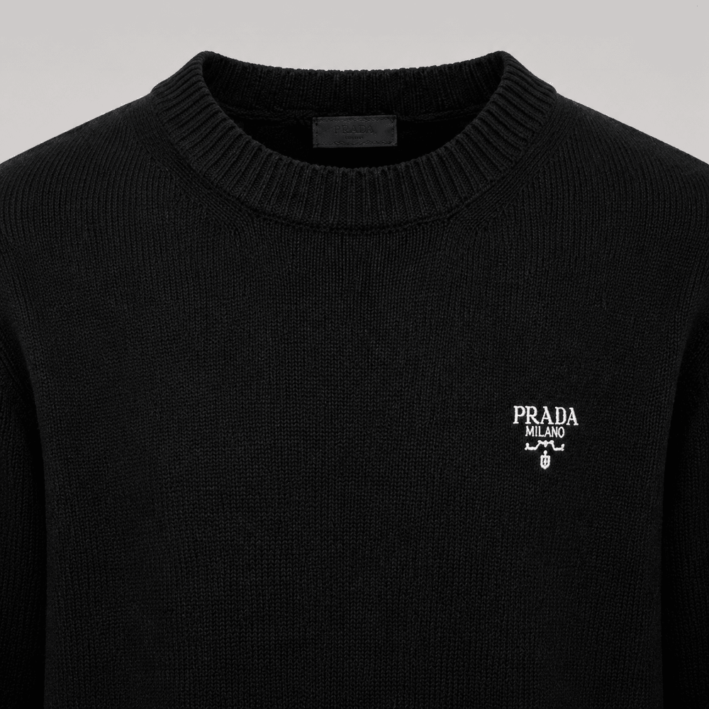 Embroidered Logo Knit Sweater
