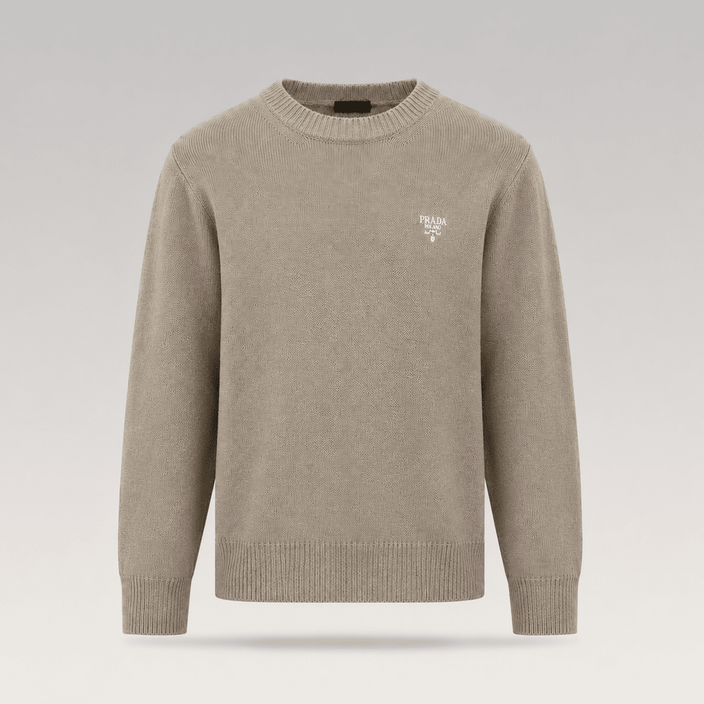 Embroidered Logo Knit Sweater