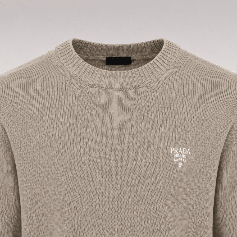 Embroidered Logo Knit Sweater