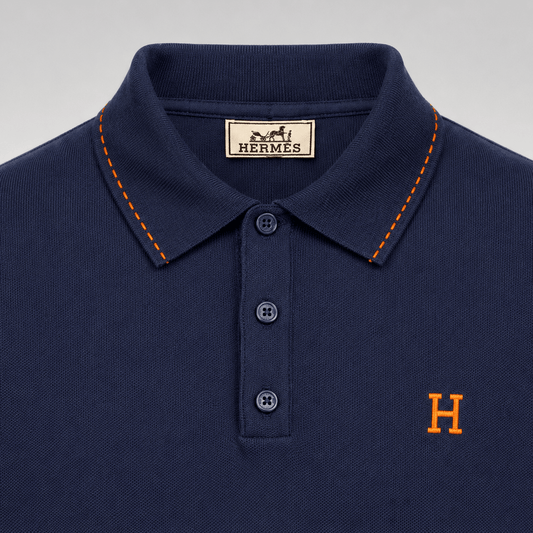 H Logo Knit Polo Shirt