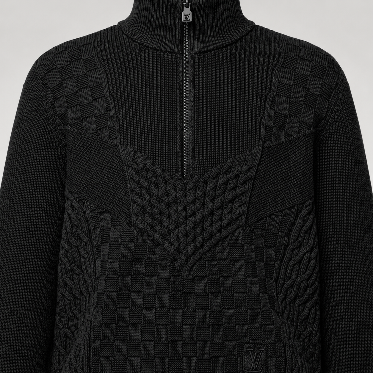 Half-Zip Knitted Signature Pullover